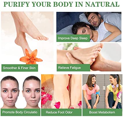 Kinoki foot pad product collage