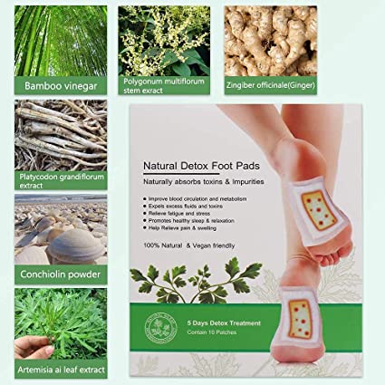 Kinoki foot pad product collage